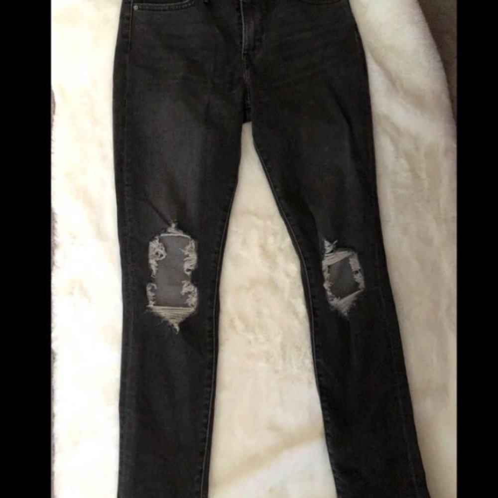 Levis 721 High waist skinny ripped jeans